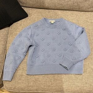 Blue Textured Women's Sweater